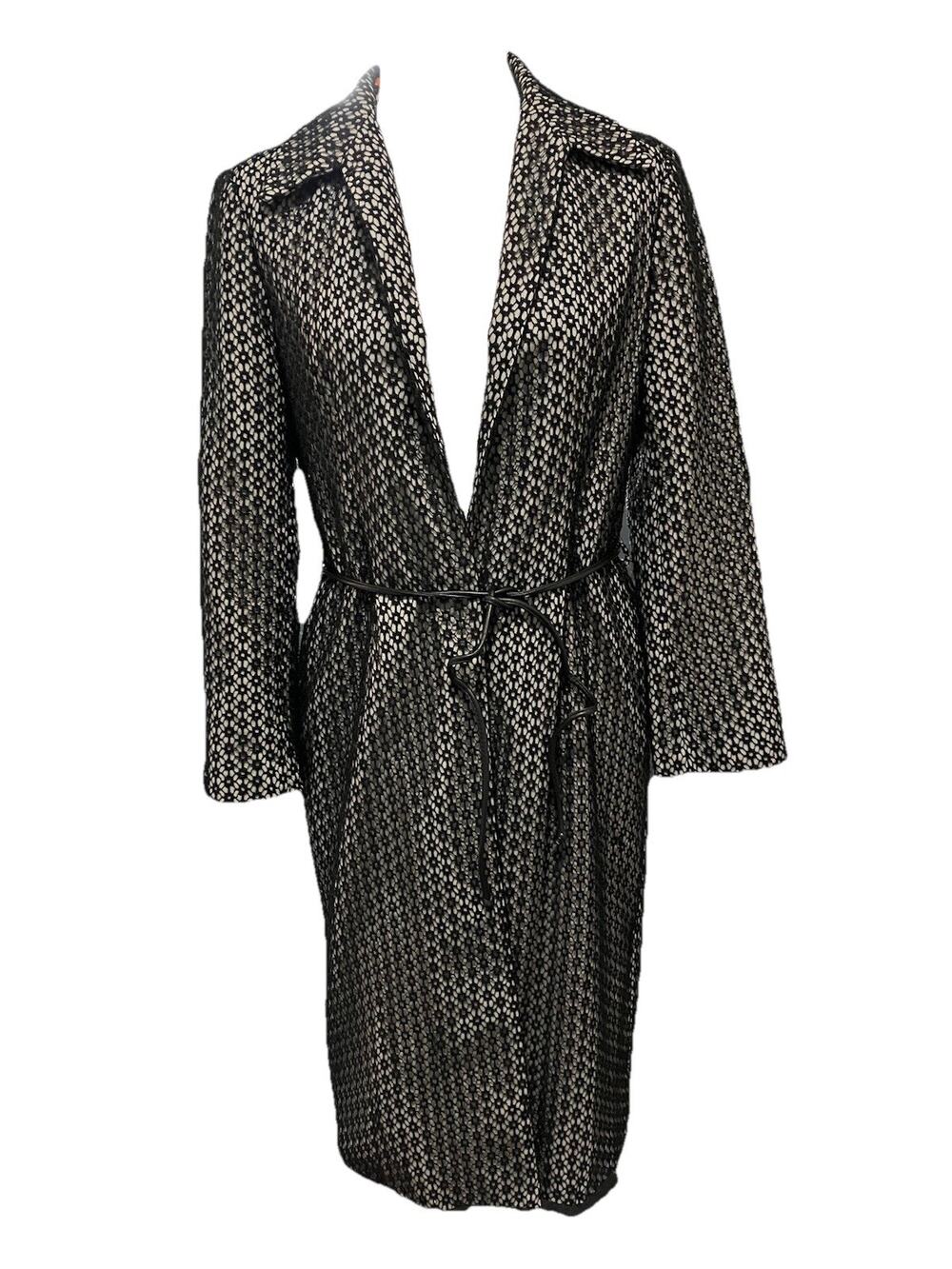 Jussara Black Lace Retro Dress Long Sleeve Career Jacket Vintage Classic sz 4